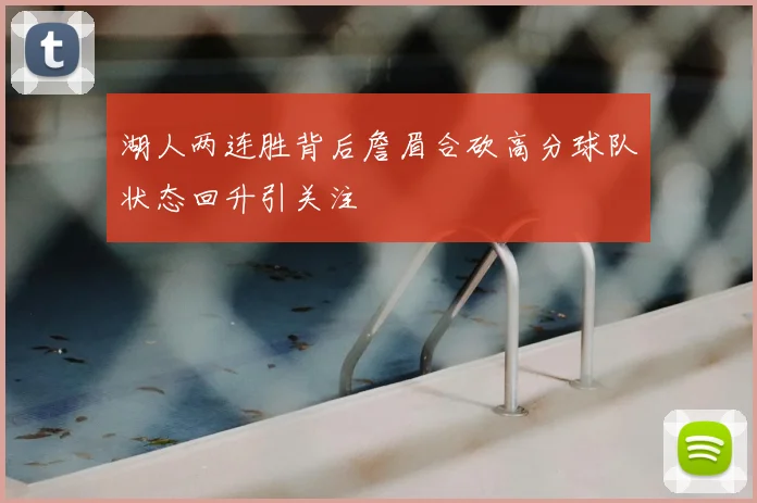 湖人两连胜背后詹眉合砍高分球队状态回升引关注